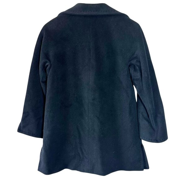 Ellen Tracy Black Wool Angora Pea Coat Size 2P 2 Petite - Picture 5 of 5